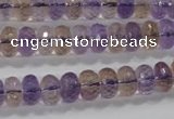 CAN17 15.5 inches 6*10mm faceted rondelle natural ametrine beads