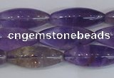 CAN178 15.5 inches 12*30mm rice natural ametrine gemstone beads