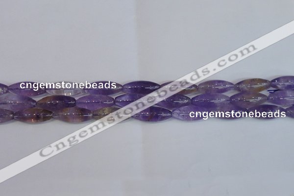 CAN178 15.5 inches 12*30mm rice natural ametrine gemstone beads