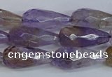 CAN180 15.5 inches 12*25mm faceted teardrop natural ametrine beads