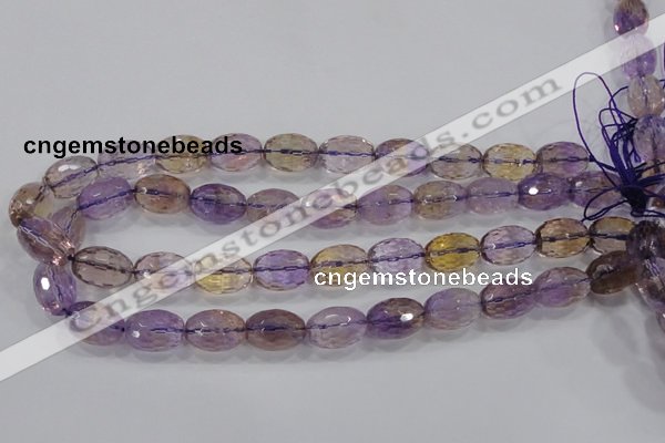 CAN20 15.5 inches 10*14mm faceted rice natural ametrine beads