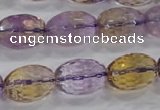 CAN21 15.5 inches 13*18mm faceted rice natural ametrine beads