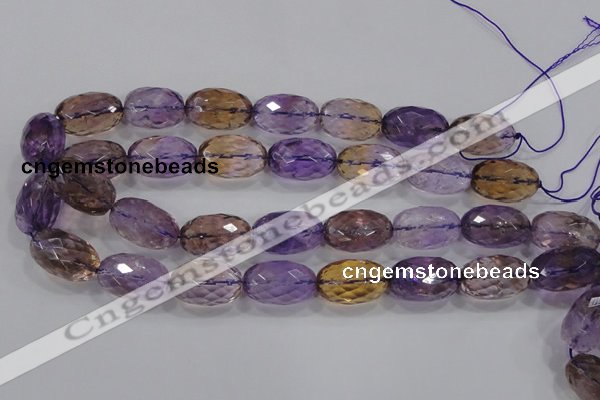 CAN22 15.5 inches 15*25mm faceted rice natural ametrine beads