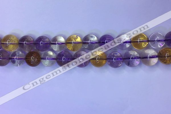 CAN223 15.5 inches 12mm round ametrine gemstone beads wholesale