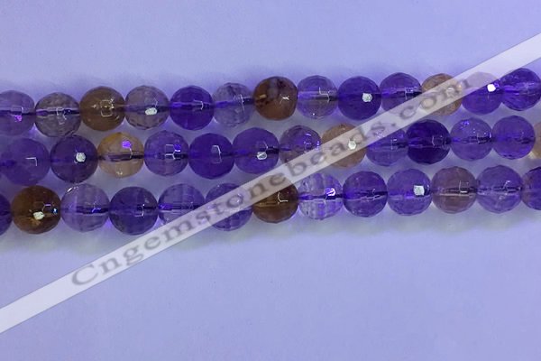 CAN226 15.5 inches 9mm faceted round ametrine beads wholesale