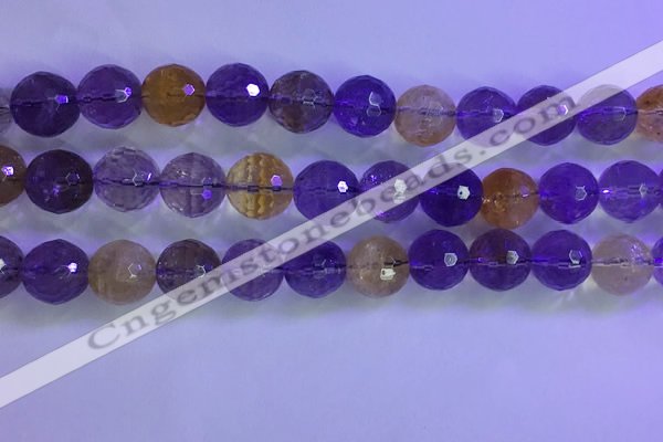 CAN227 15.5 inches 11mm faceted round ametrine beads wholesale