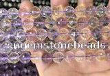CAN230 15.5 inches 10mm faceted round ametrine gemstone beads