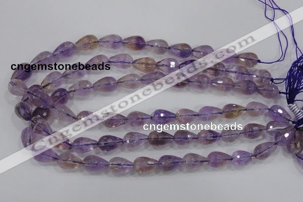 CAN24 15.5 inches 12*16mm faceted teardrop natural ametrine beads