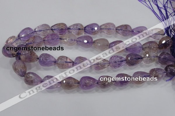 CAN25 15.5 inches 15*20mm faceted teardrop natural ametrine beads