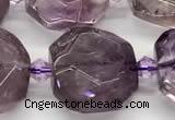 CAN266 15 inches 15*15mm faceted freeform ametrine beads