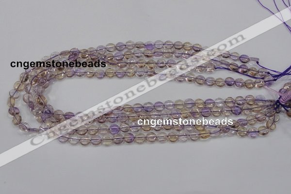 CAN40 15.5 inches 10mm flat round natural ametrine gemstone beads