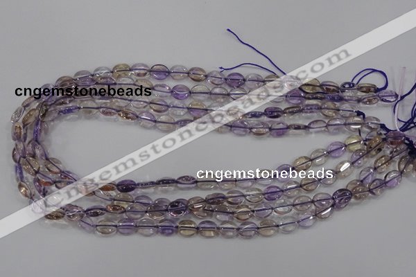 CAN46 15.5 inches 8*10mm oval natural ametrine gemstone beads