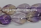 CAN54 15.5 inches 15*20mm twisted oval natural ametrine beads