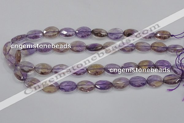 CAN56 15.5 inches 12*16mm faceted oval natural ametrine beads