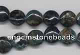 CAP08 15.5 inches 12mm flat round apatite gemstone beads wholesale