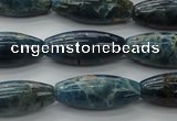 CAP310 15.5 inches 11*25mm rice natural apatite gemstone beads