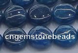 CAP382 15.5 inches 12mm flat round apatite gemstone beads