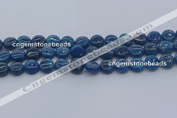 CAP382 15.5 inches 12mm flat round apatite gemstone beads