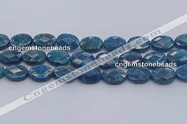 CAP393 15.5 inches 15*20mm faceted oval apatite gemstone beads