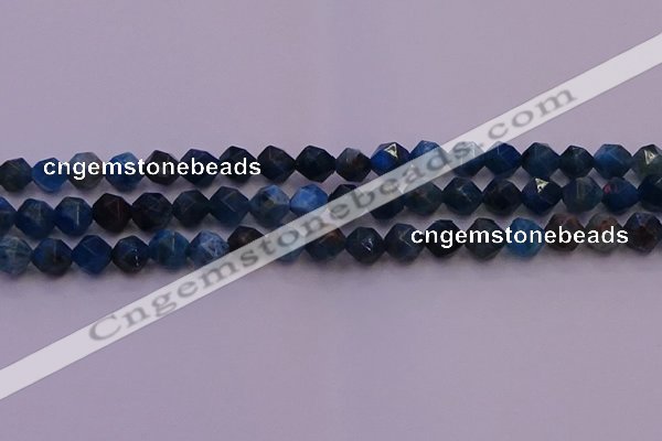 CAP562 15.5 inches 8mm faceted nuggets apatite gemstone beads