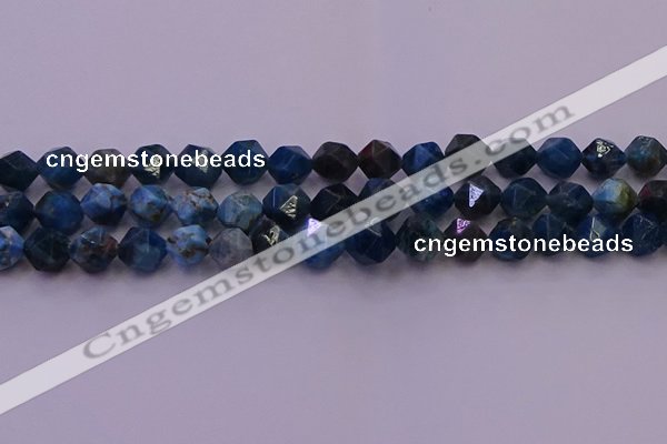 CAP563 15.5 inches 10mm faceted nuggets apatite gemstone beads