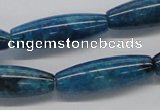 CAP59 15.5 inches 10*30mm rice dyed apatite gemstone beads wholesale