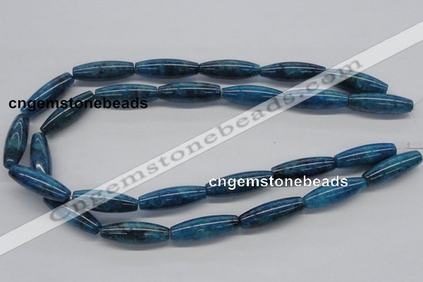 CAP59 15.5 inches 10*30mm rice dyed apatite gemstone beads wholesale