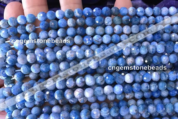 CAP593 15.5 inches 6mm faceted round apatite gemstone beads