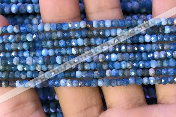 CAP615 15.5 inches 2*3mm faceted rondelle apatite gemstone beads