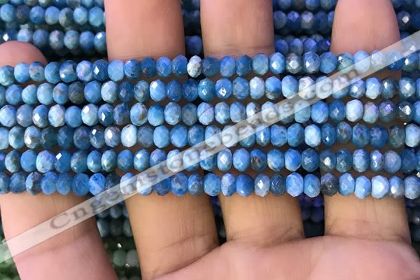 CAP616 15.5 inches 3*5mm faceted rondelle apatite gemstone beads