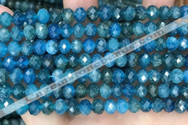 CAP619 15.5 inches 5*7mm - 5*8mm faceted rondelle apatite beads