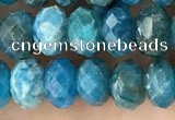 CAP656 15.5 inches 5*8mm faceted rondelle apatite gemstone beads