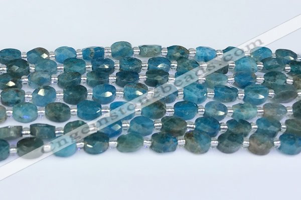 CAP700 15.5 inches 6*8mm faceted oval apatite beads