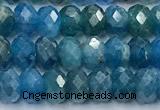 2x4mm Natural Gray Apatite Faceted Rondelle Beads – 15" Strand, Abacus Cut
