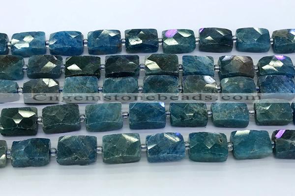 CAP750 15 inches 10*14mm faceted rectangle apatite beads