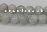 CAQ104 15.5 inches 12mm round AB grade natural aquamarine beads