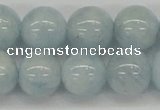 CAQ113 15.5 inches 16mm round A grade natural aquamarine beads