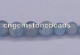 CAQ128 15.5 inches multi-size round natural aquamarine beads wholesale