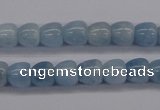 CAQ131 15.5 inches 8*8mm apple-shape natural aquamarine beads
