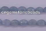 CAQ132 15.5 inches 7*10mm faceted rice natural aquamarine beads