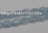 CAQ142 15.5 inches 8*10mm oval natural aquamarine beads wholesale