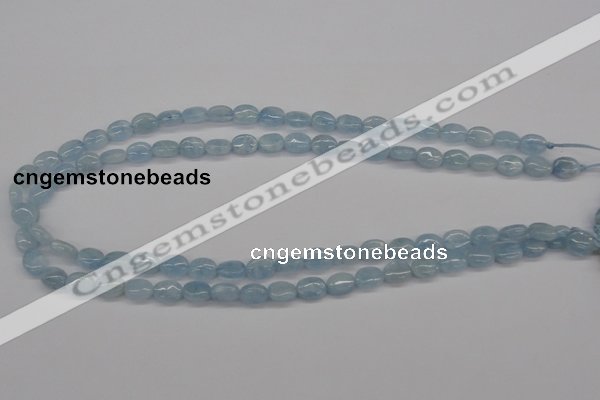 CAQ142 15.5 inches 8*10mm oval natural aquamarine beads wholesale