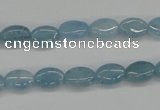 CAQ143 15.5 inches 8*10mm oval natural aquamarine beads wholesale