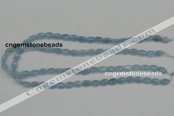 CAQ143 15.5 inches 8*10mm oval natural aquamarine beads wholesale