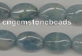 CAQ145 15.5 inches 13*18mm oval natural aquamarine beads wholesale