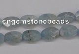 CAQ146 15.5 inches 8*12mm faceted oval natural aquamarine beads