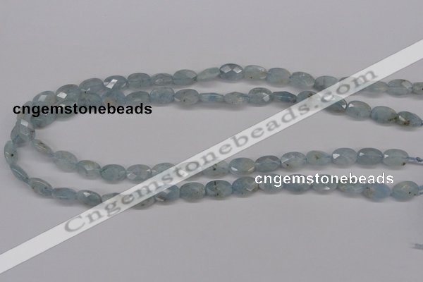 CAQ146 15.5 inches 8*12mm faceted oval natural aquamarine beads