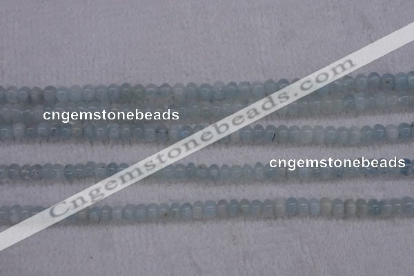 CAQ161 15.5 inches 3*4mm rondelle natural aquamarine beads