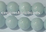 CAQ206 15.5 inches 16mm round natural aquamarine beads wholesale