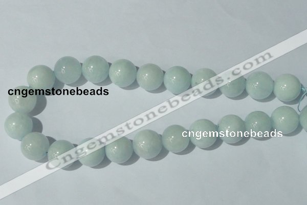 CAQ207 15.5 inches 18mm round natural aquamarine beads wholesale